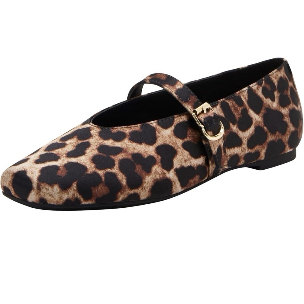 Katy Perry The Evie Mary Jane Shoe Coffee Multi Cheetah Print Womens 9.5 New‎